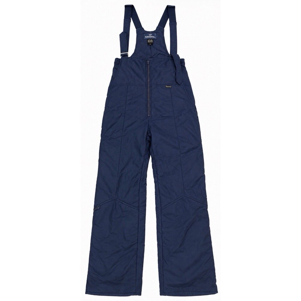 Vintage Edelweiss Men’s 30 Navy Insulated Ski Bib Snow Pants Overalls Korea